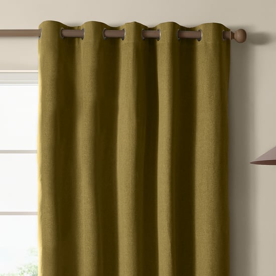 The Ultimate Blackout Textured Woven Eyelet Curtain Pair, Forest - Image 4