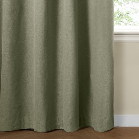 The Ultimate Blackout Textured Woven Eyelet Curtain Pair, Sage - Image 5