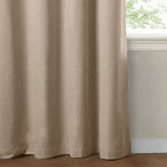 The Ultimate Blackout Textured Woven Eyelet Curtain Pair, Natural - Image 4