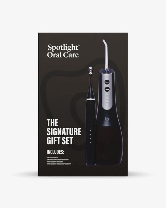 Spotlight Oral Care Signature Gift Set - Sonic Pro & Uv Water Flosser - Black - Image 4