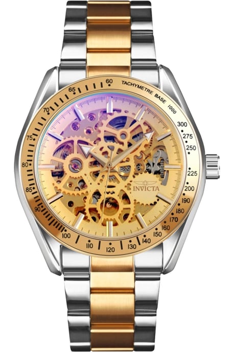 Invicta Objet D Art 69600 Heren Horloge - Automatisch Uurwerk - Roestvrij Staal met gouden Wijzerplaat - 43mm - Image 1