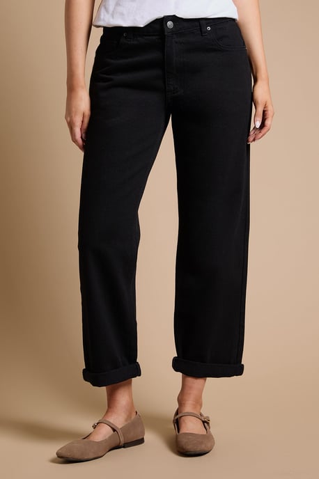 Boyfriends Ankle Grazer Fold Up Jeans - Image 1