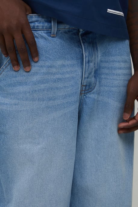 Side Stripe Parachute Fit Jeans - Image 3