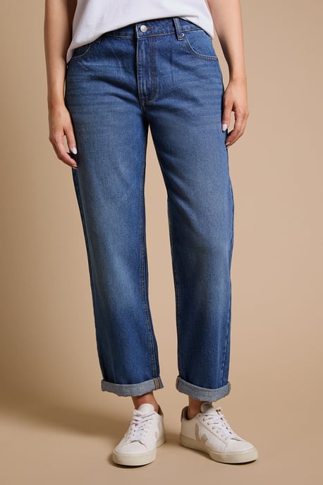 Boyfriends Ankle Grazer Fold Up Jeans - Image 1