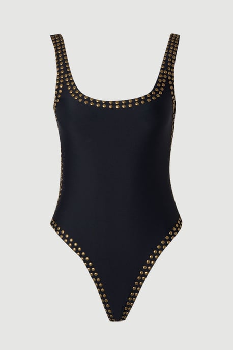 Bronze Studded High Leg Swimsuit - Image 1