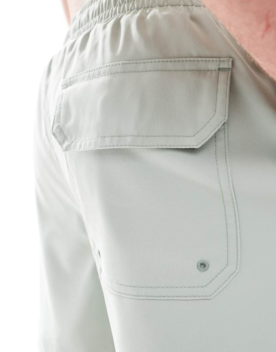 Abercrombie & Fitch 5 tum pull-on badshorts i ljusblå - Image 3