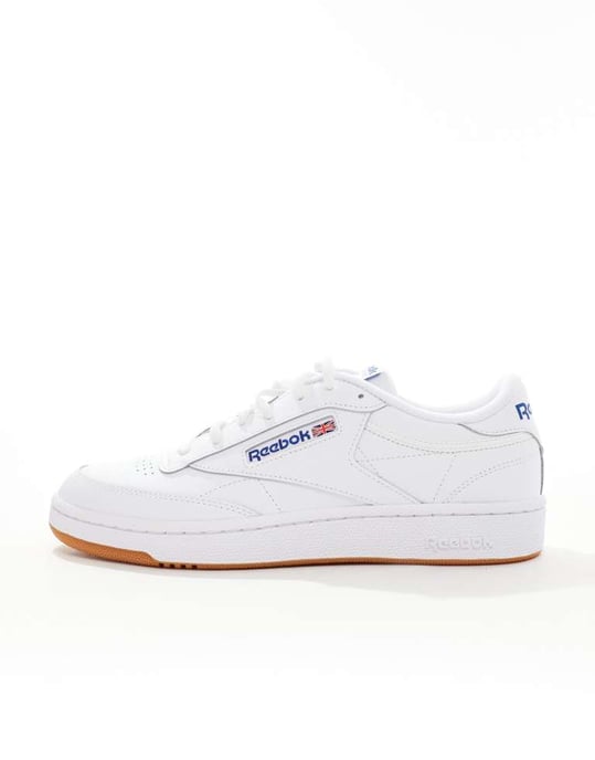 Reebok Club C 85-skor i vitt och blått - Image 2