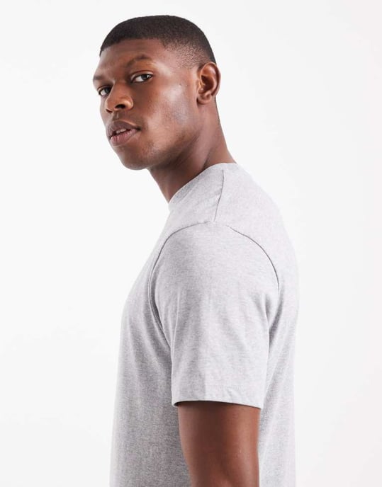 ASOS DESIGN Essentials t-shirt med rund hals i gråmelerad - Image 4