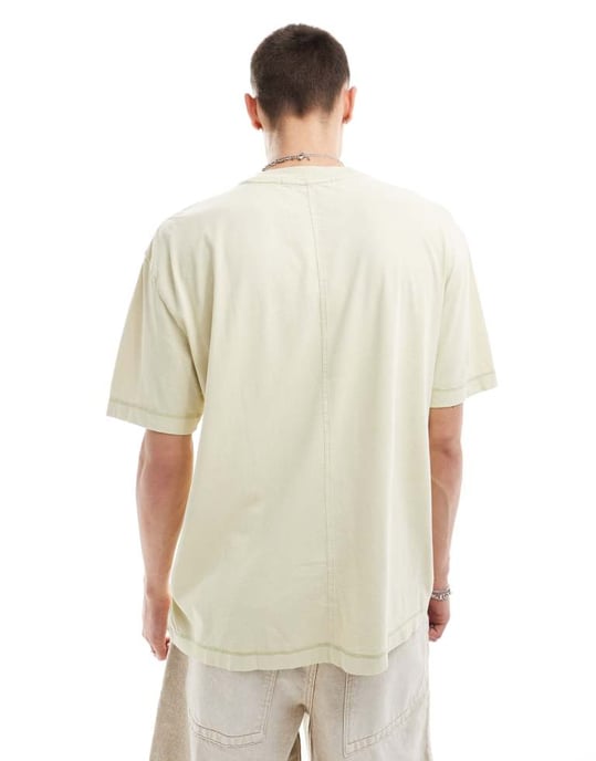 Calvin Klein Jeans arkiv monolog t-shirt i grön - Image 2