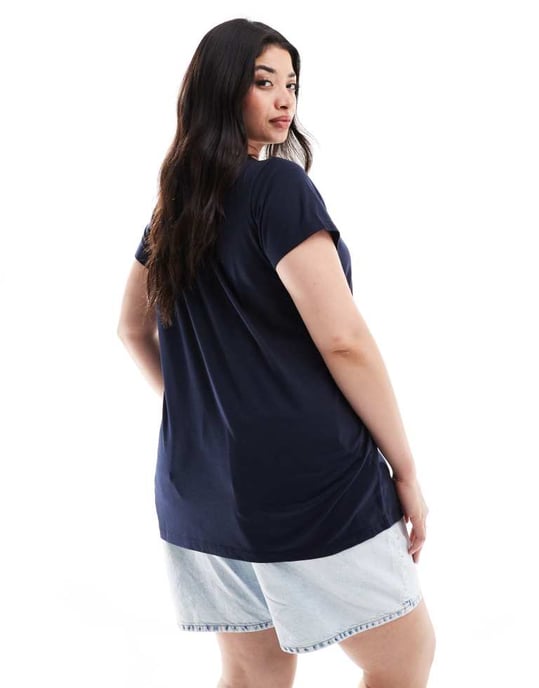 Yours crew neck t-shirt i marinblå - Image 4