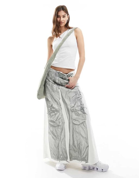 Weekday Cindy enaxlad topp i vitt - Image 4