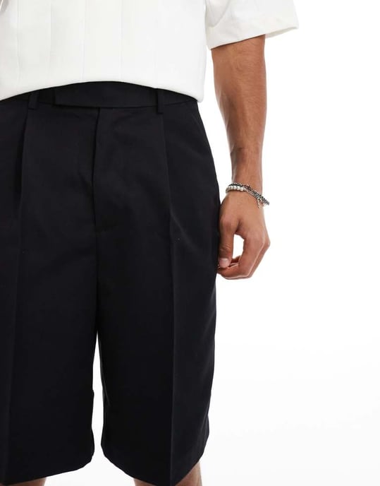 ASOS DESIGN smarta vida shorts i svart - Image 2