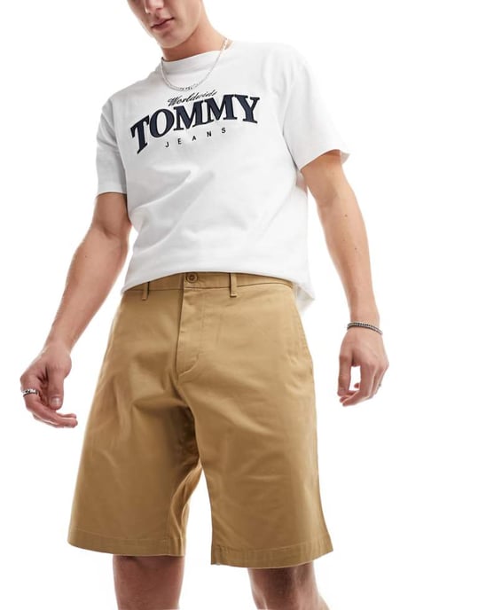 Tommy Hilfiger Harlem 1985 shorts i khaki grönt - Image 1