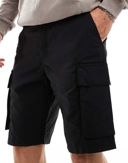 Franska Förbindelser teknik cargo shorts i svart - Image 1