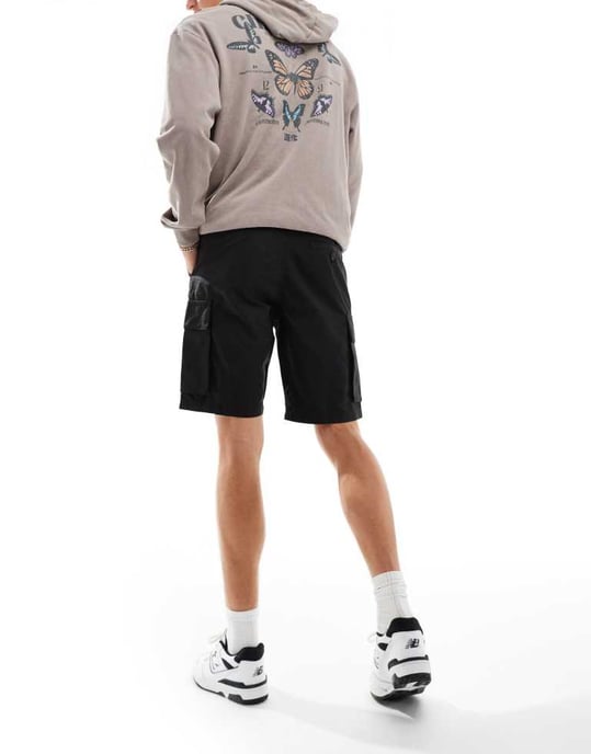 Franska Förbindelser teknik cargo shorts i svart - Image 3