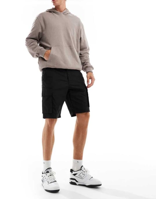 Franska Förbindelser teknik cargo shorts i svart - Image 4