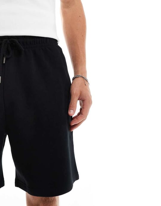 COLLUSION jersey shorts i svart - Image 4
