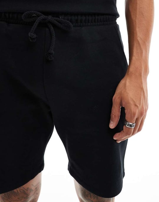 COLLUSION jersey shorts i svart - Image 4
