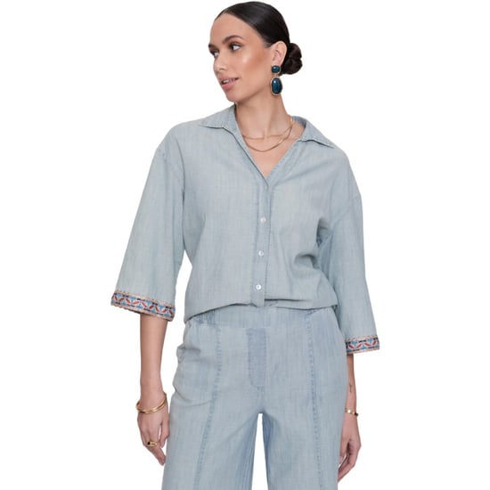Geisha Blouse jeansblue - Image 1