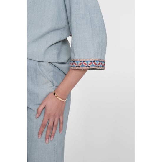 Geisha Blouse jeansblue - Image 5
