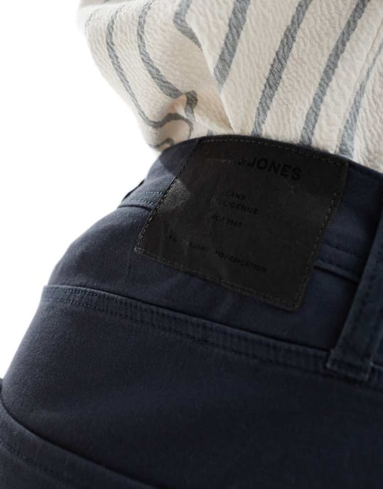 Jack & Jones 5-fickorsshorts i marinblått - Image 3