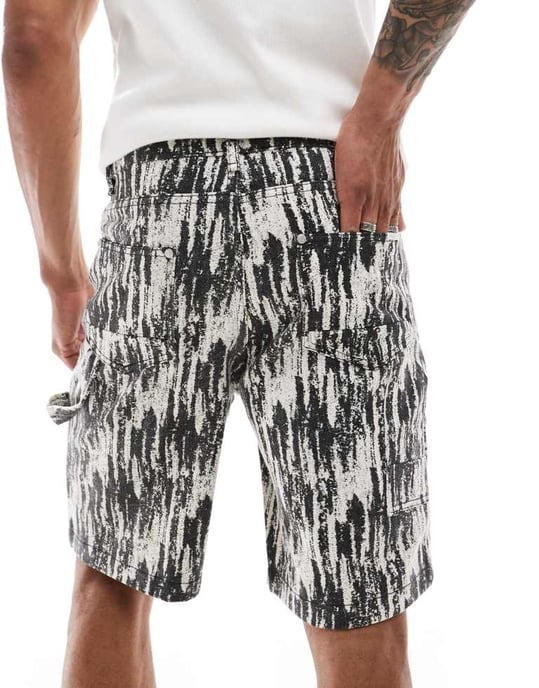 Sjätte juni co-ord abstrakt tryck shorts i multifärgad - Image 2