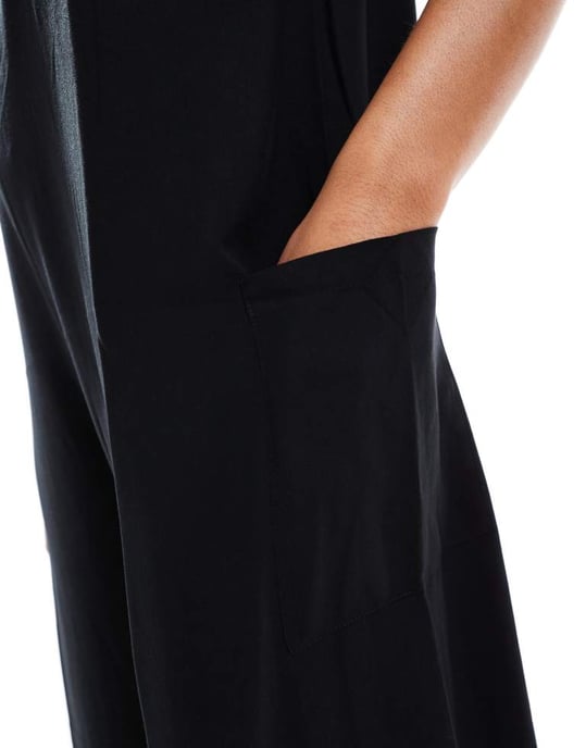 ASOS DESIGN strandoverall med fickdetalj i svart - Image 3