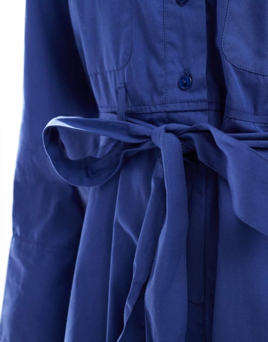 ASOS DESIGN oversized skjortoverall i djupblå - Image 3