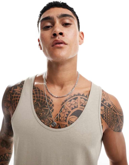 ASOS DESIGN tung väst i sten - Image 2