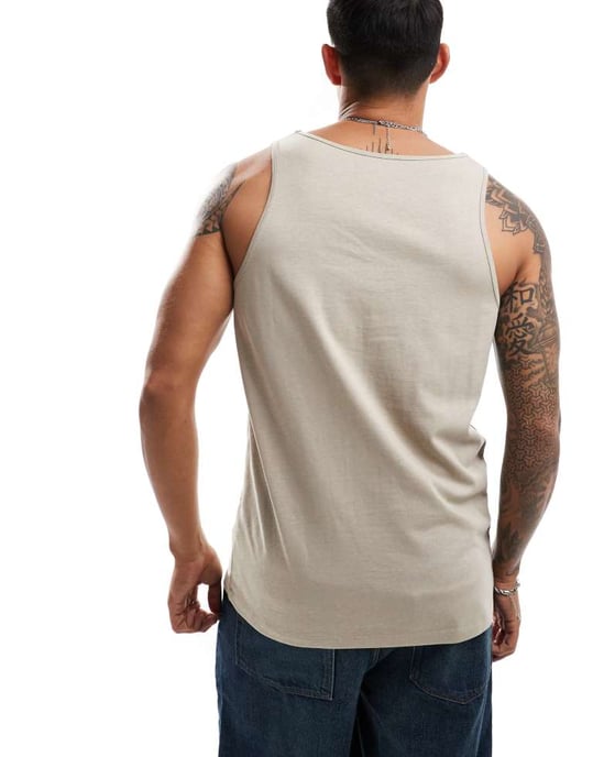 ASOS DESIGN tung väst i sten - Image 4