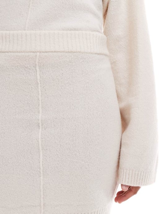Miss Selfridge stickad mini kjol i havre - Image 4