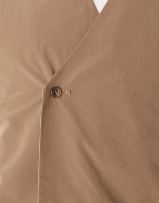 ASOS DESIGN smart co-ord väst i brunt teknikmaterial - Image 4