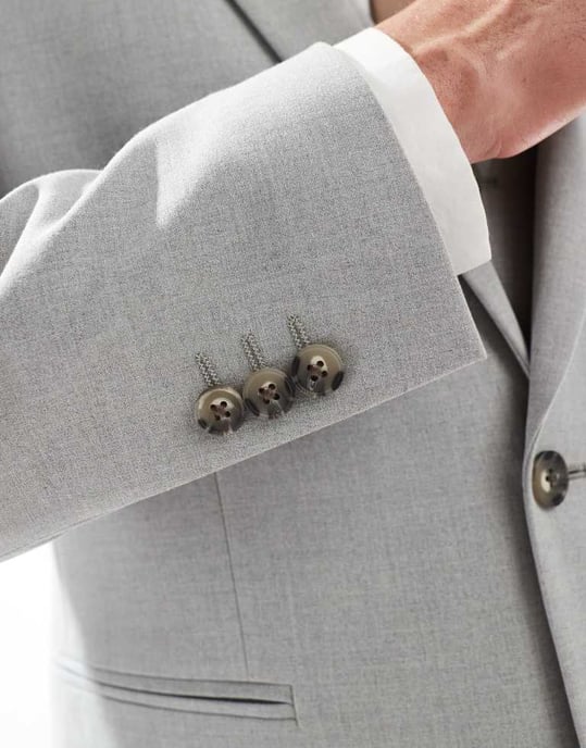 ASOS DESIGN smal kostymjacka i grått - Image 4