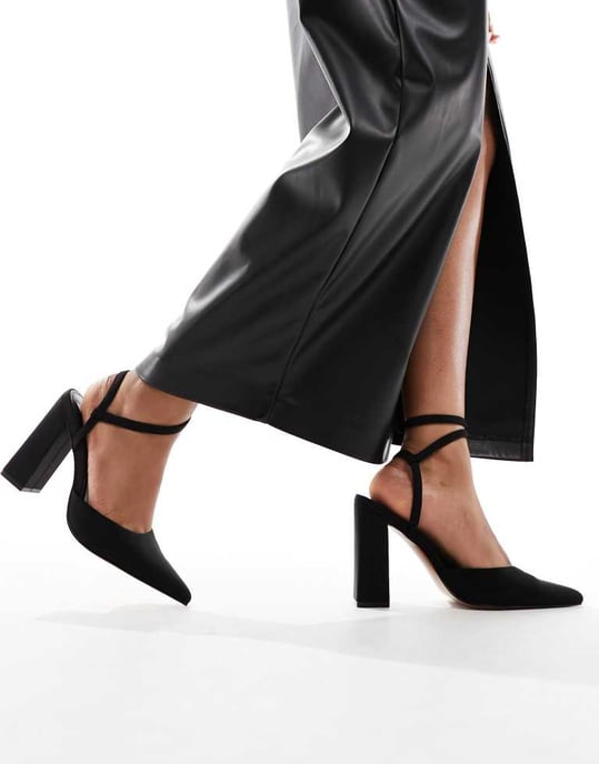 ASOS DESIGN Paige hög klack i svart - Image 4