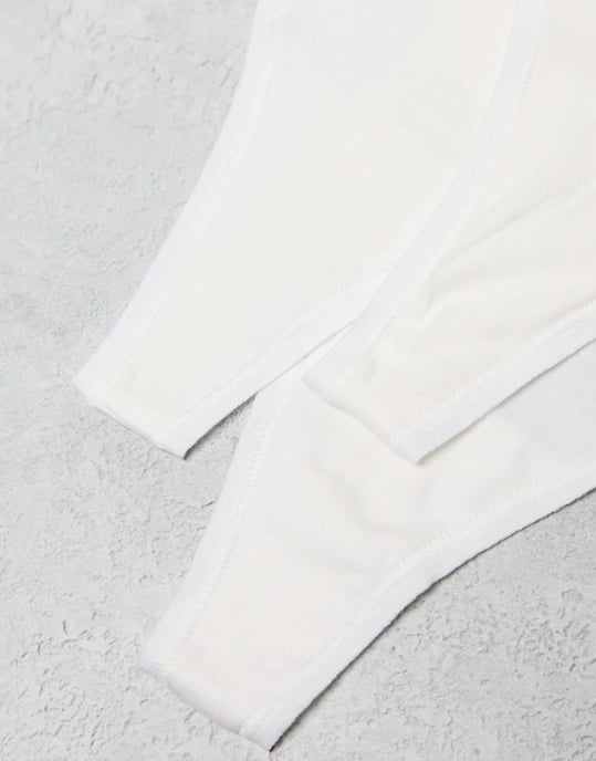 Calvin Klein Modern Logo 3-pack tanga i vitt - Image 3