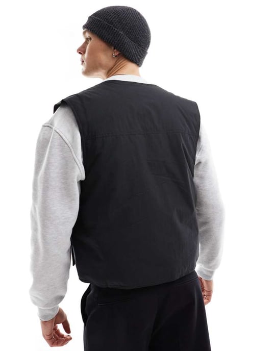 ASOS DESIGN utility väst i svart - Image 4