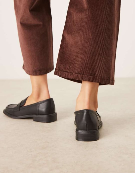 ASOS DESIGN Match penny loafers i svart - Image 2