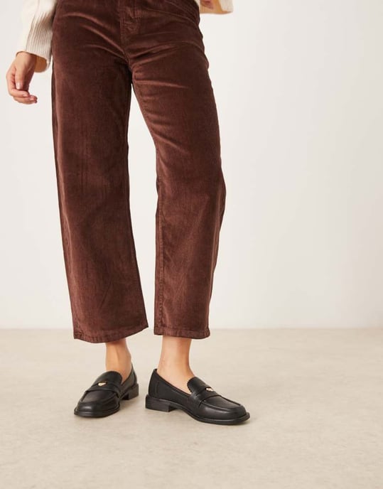 ASOS DESIGN Match penny loafers i svart - Image 4