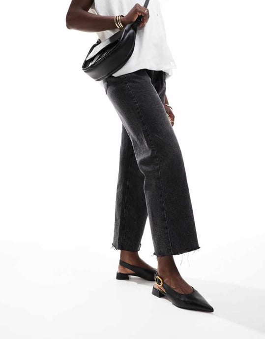 ASOS DESIGN Leonora slingback balett i svart - Image 4