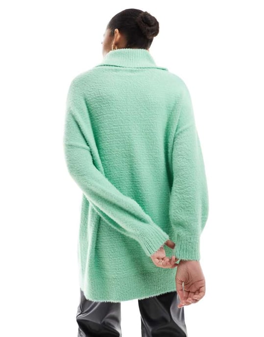 ONLY oversized rollneck jumper in green - Image 2