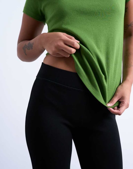 Topshop Petite hel långa tyngre leggings i svart - Image 4