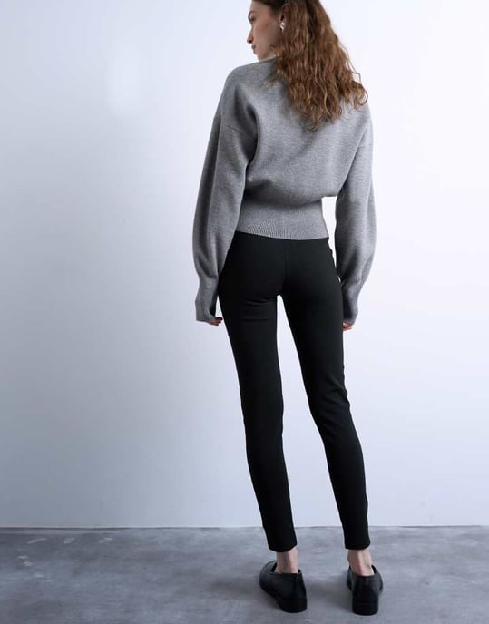Topshop helsides tunga leggings i svart - Image 3