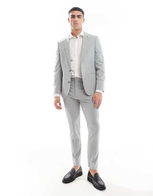ASOS DESIGN skinny kostymbyxor i grå - Image 1