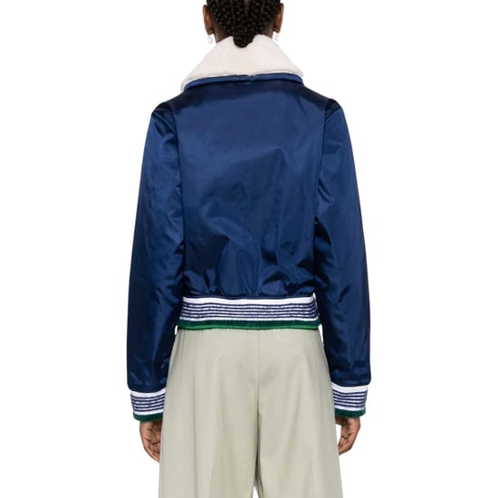 Casablanca Nylon Bomber Navy Blue Jackets - Image 4