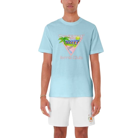 Casablanca Tennis Club Icon Pale Blue T-shirt - Image 3