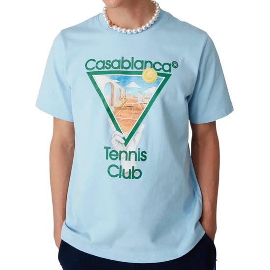 Casablanca Metaphysical Tennis Icon Blue T-shirt - Image 3