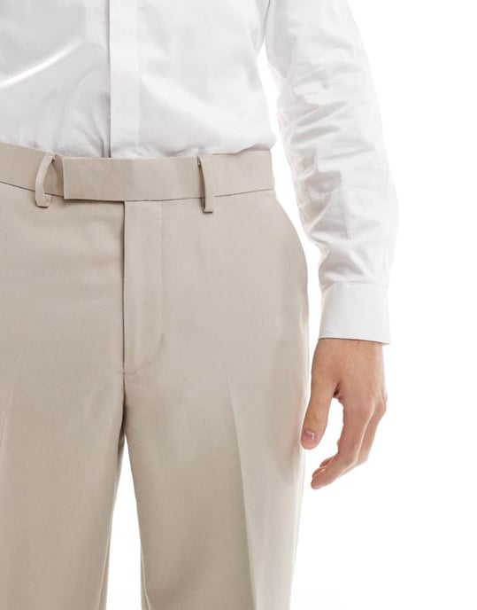 ASOS DESIGN smart raka byxor i sten - Image 2