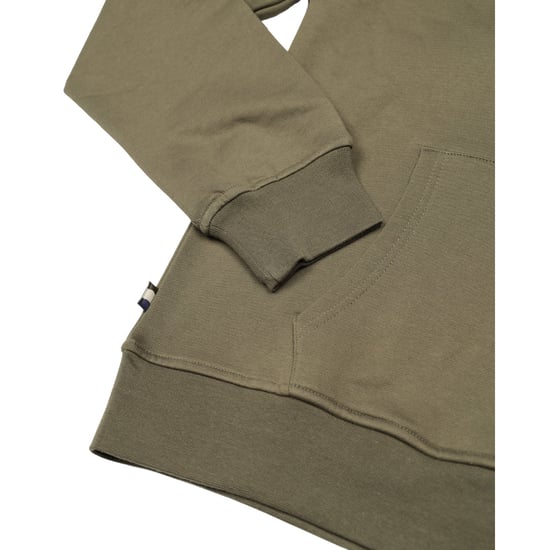 Aquascutum Active Stor Logo Armégrön Hoodie - Image 4