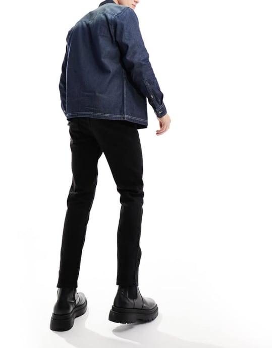 ASOS DESIGN stretch slim jeans i svart - Image 3