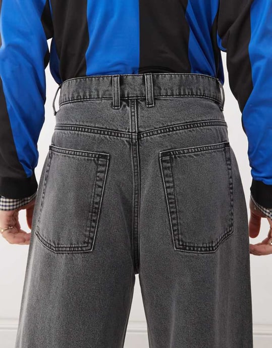 COLLUSION X001 antifit jeans i grå - Image 4